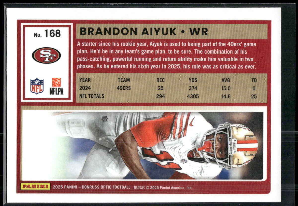 2025 Donruss Optic #168 Brandon Aiyuk
