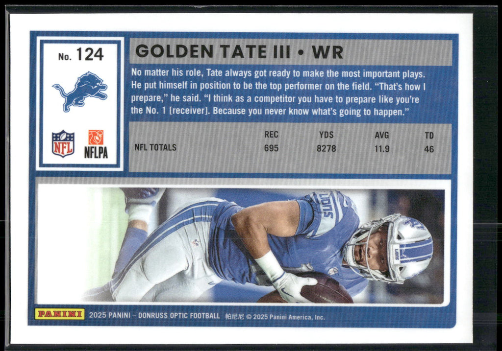 2025 Donruss Optic #124 Golden Tate III
