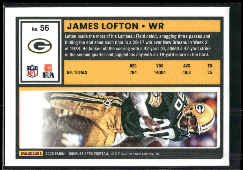 2025 Donruss Optic #56 James Lofton