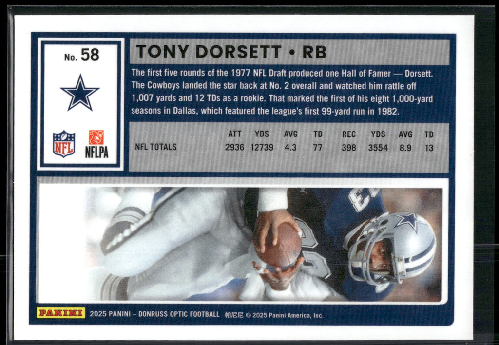 2025 Donruss Optic #58 Tony Dorsett