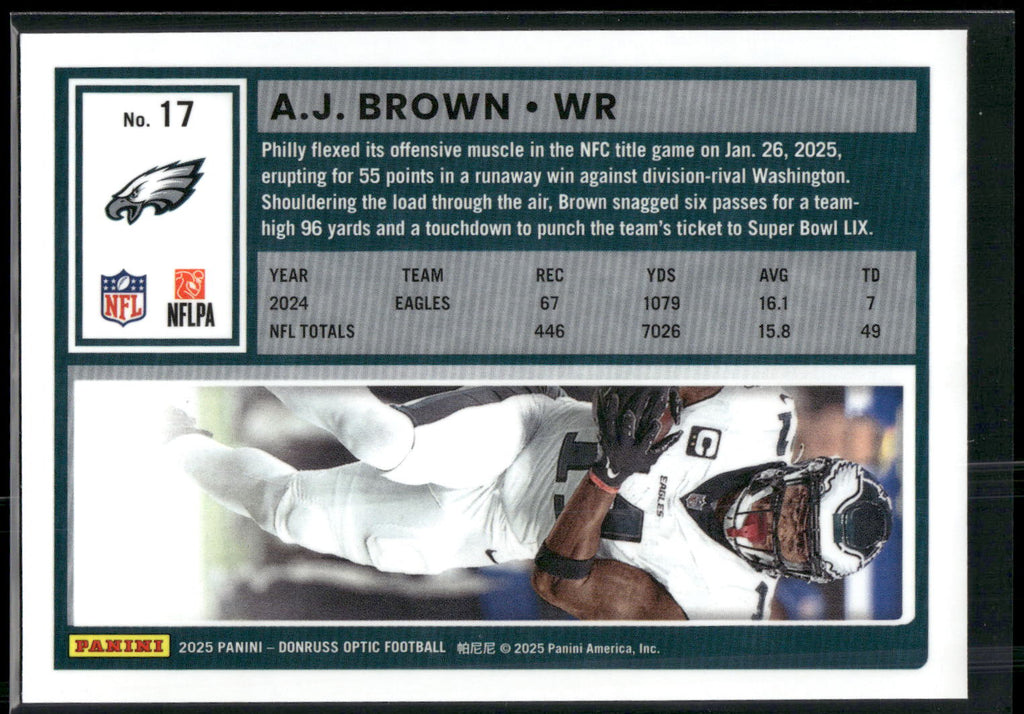 2025 Donruss Optic #17 A.J. Brown