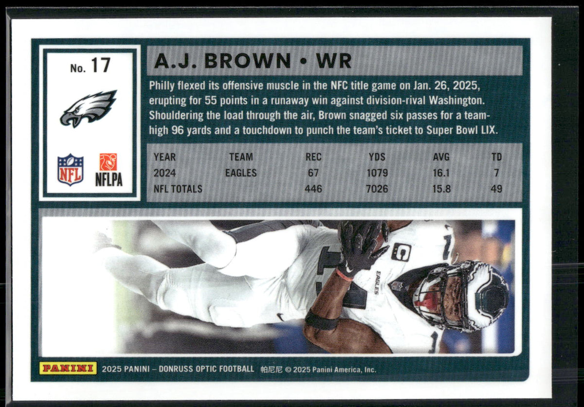 2025 Donruss Optic #17 A.J. Brown