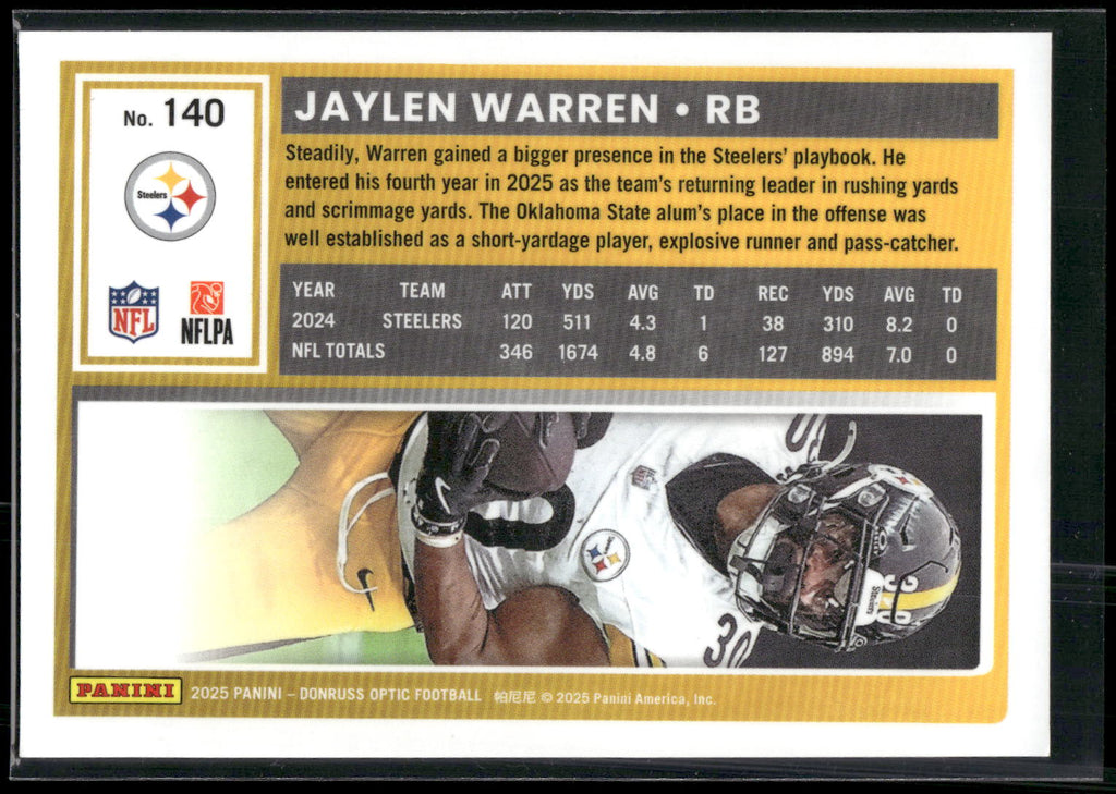2025 Donruss Optic #140 Jaylen Warren