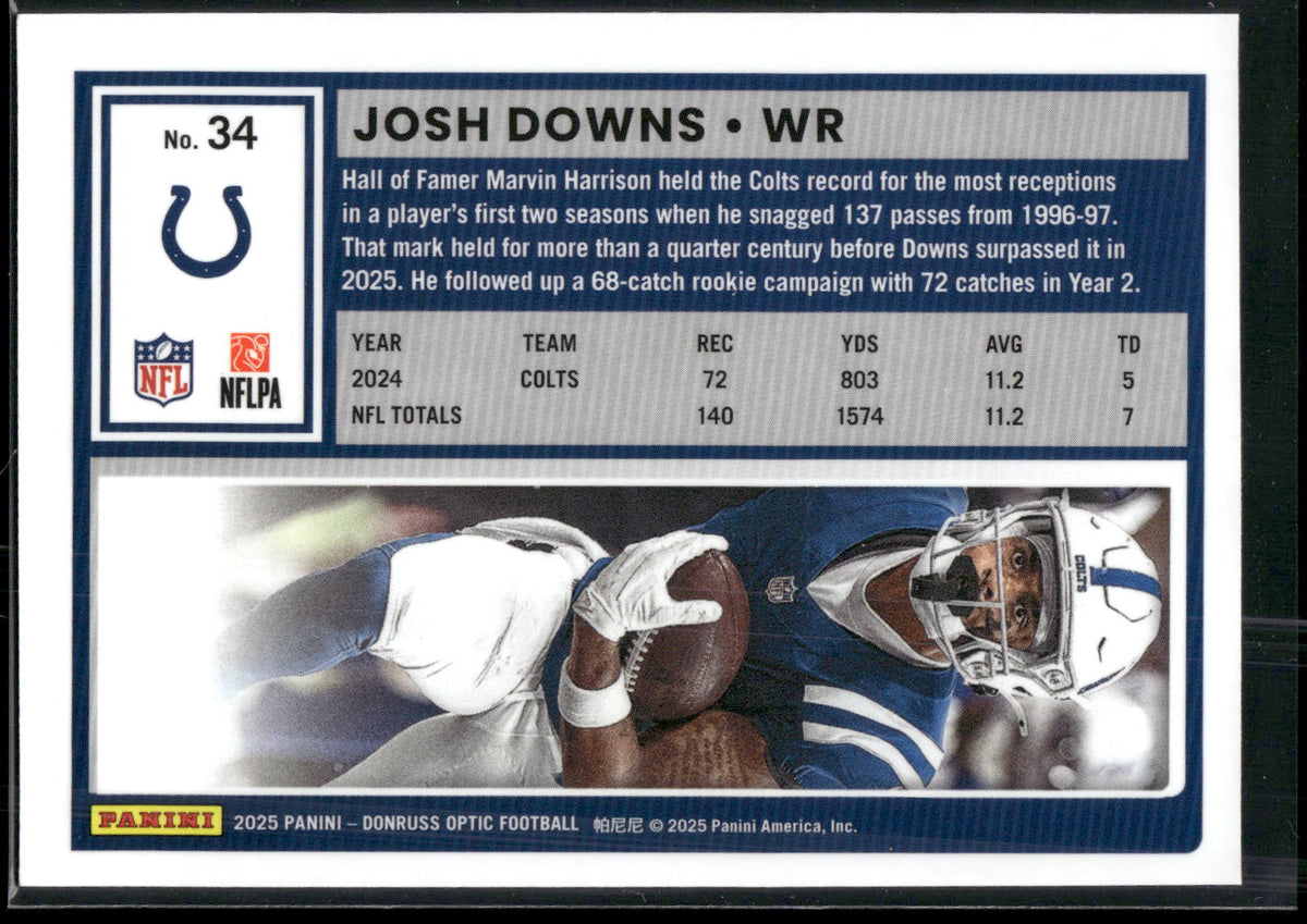 2025 Donruss Optic #34 Josh Downs