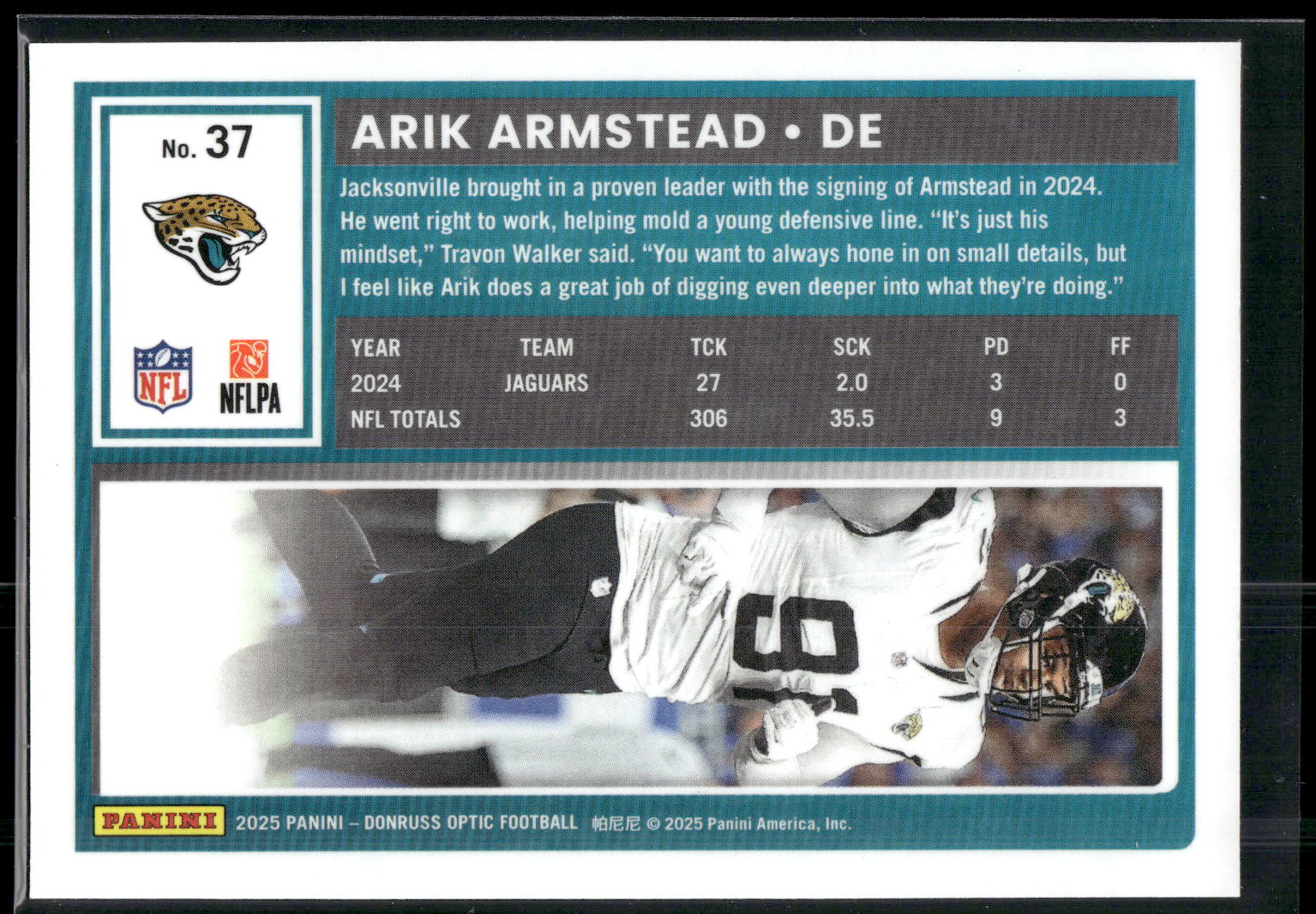 2025 Donruss Optic #37 Arik Armstead