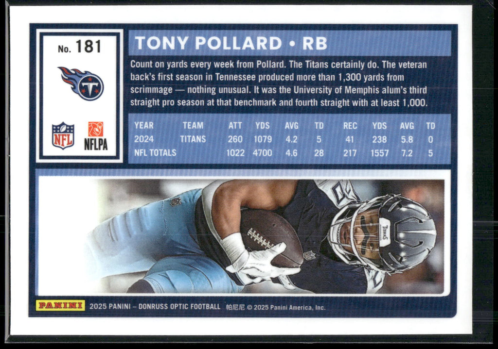 2025 Donruss Optic #181 Tony Pollard