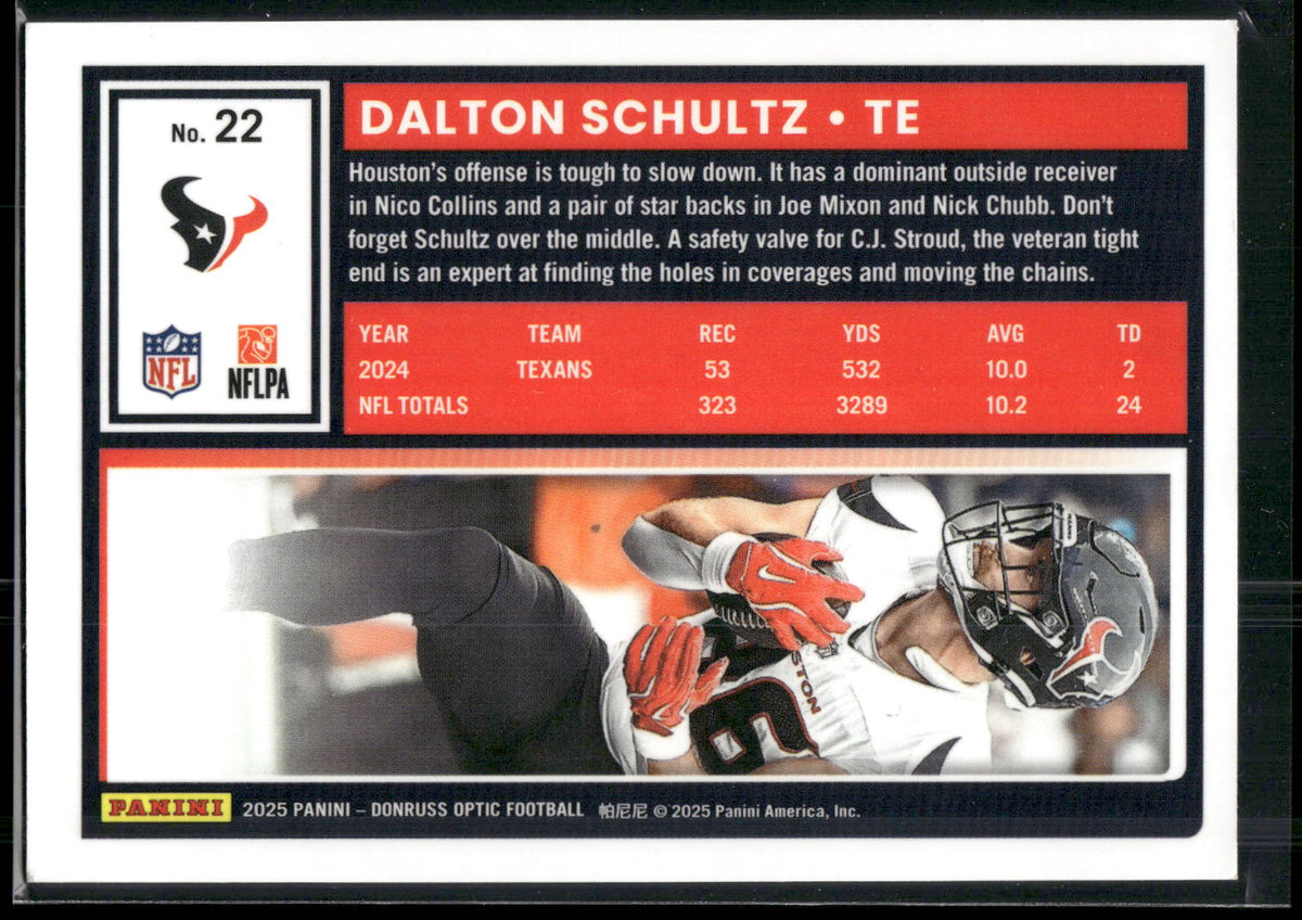 2025 Donruss Optic #22 Dalton Schultz