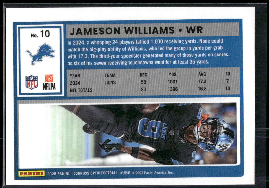 2025 Donruss Optic #10 Jameson Williams