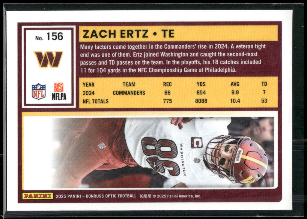 2025 Donruss Optic #156 Zach Ertz