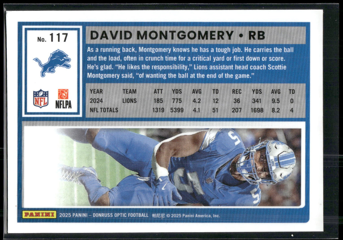 2025 Donruss Optic #117 David Montgomery