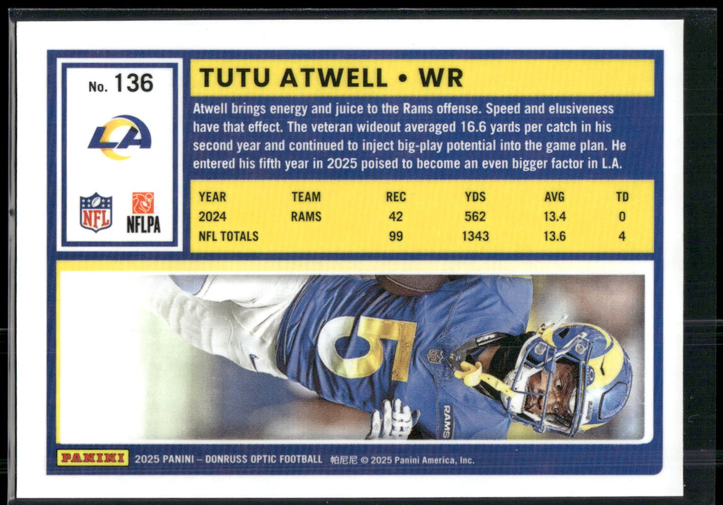 2025 Donruss Optic #136 Tutu Atwell