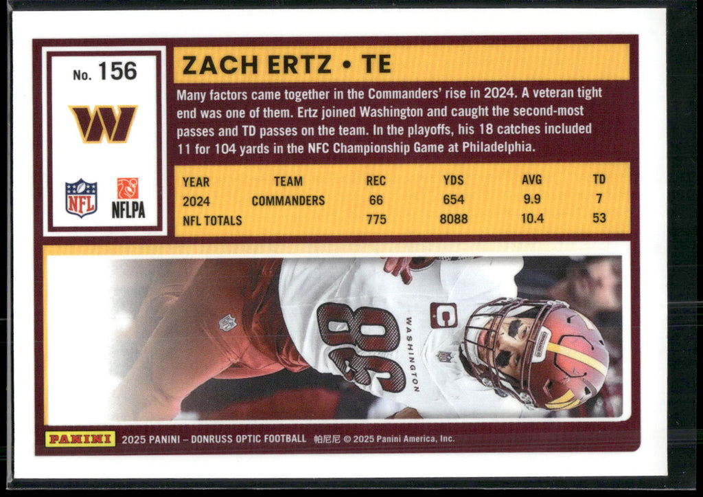 2025 Donruss Optic #156 Zach Ertz
