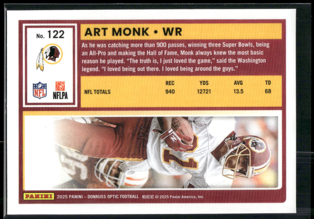 2025 Donruss Optic #122 Art Monk