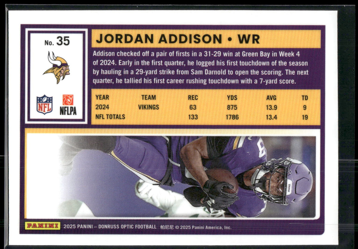 2025 Donruss Optic #35 Jordan Addison