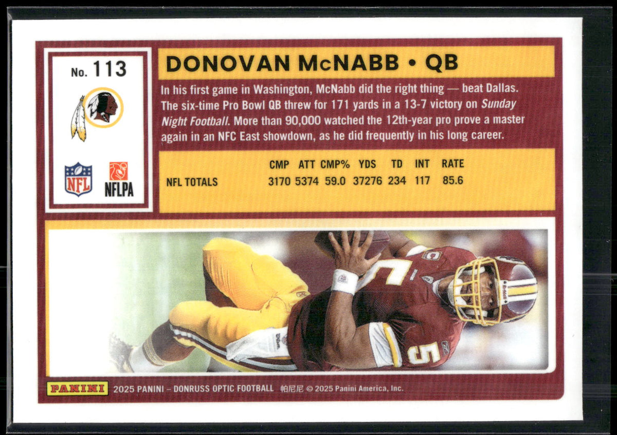 2025 Donruss Optic #113 Donovan McNabb