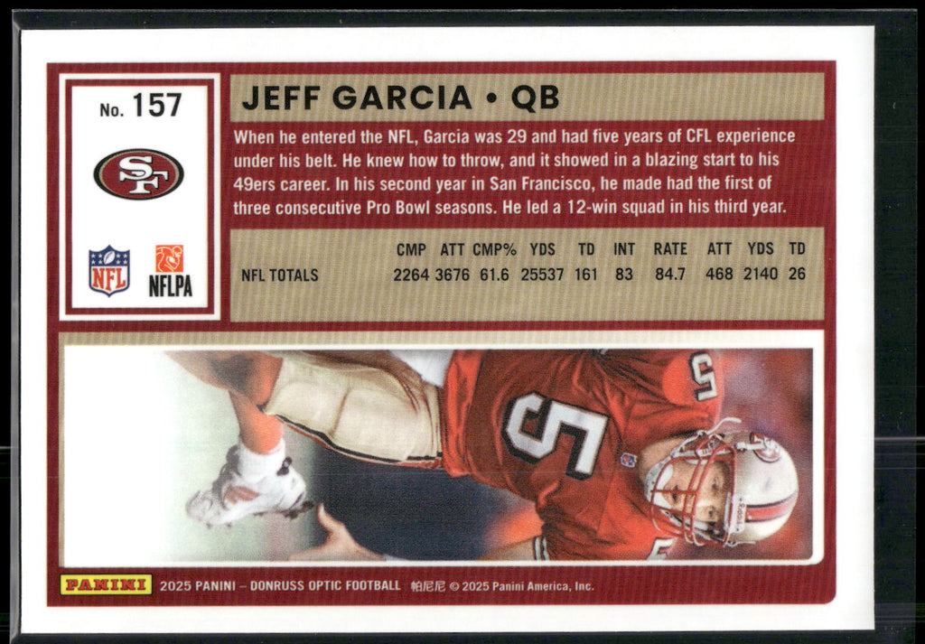 2025 Donruss Optic #157 Jeff Garcia