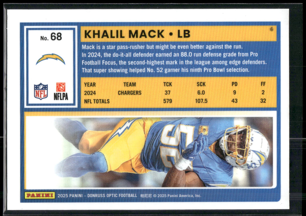 2025 Donruss Optic #68 Khalil Mack