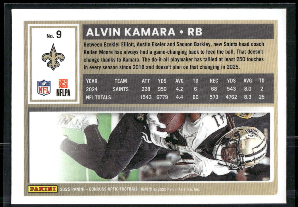 2025 Donruss Optic #9 Alvin Kamara