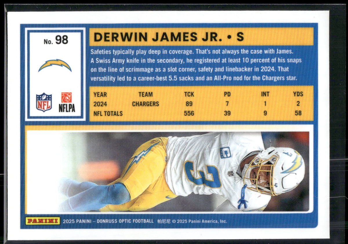 2025 Donruss Optic #98 Derwin James Jr.