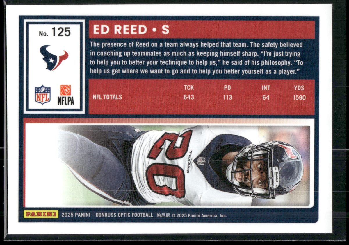 2025 Donruss Optic #125 Ed Reed