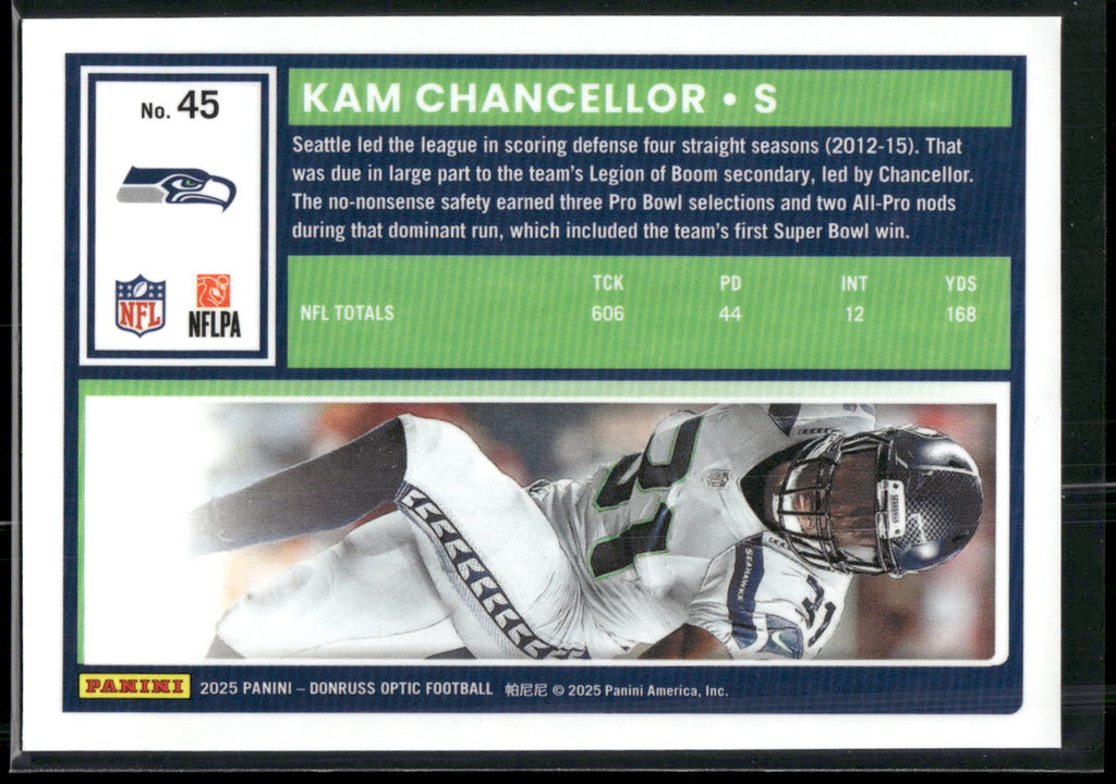 2025 Donruss Optic #45 Kam Chancellor