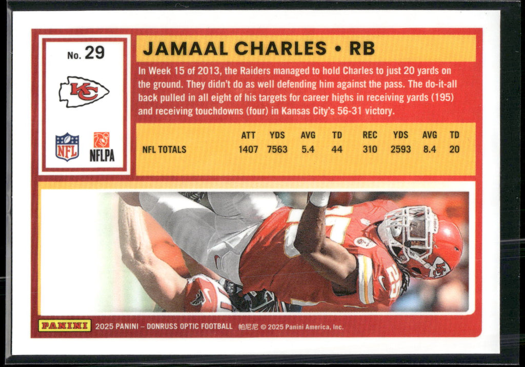2025 Donruss Optic #29 Jamaal Charles