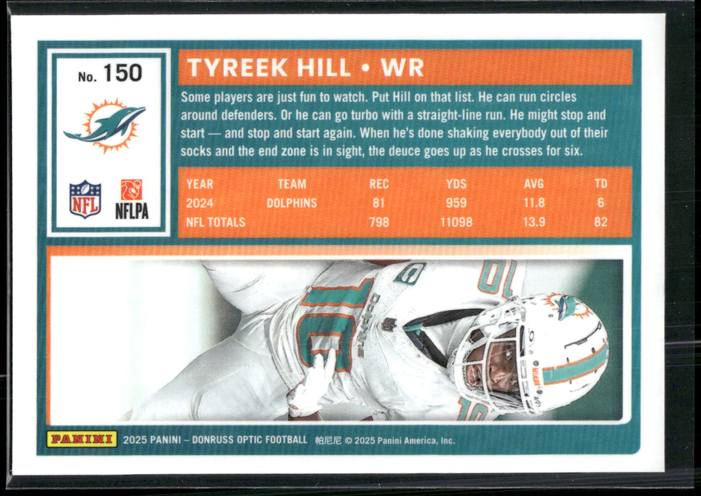2025 Donruss Optic #150 Tyreek Hill