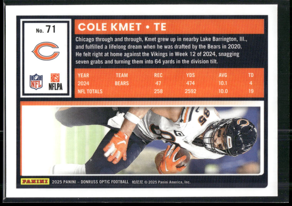 2025 Donruss Optic #71 Cole Kmet