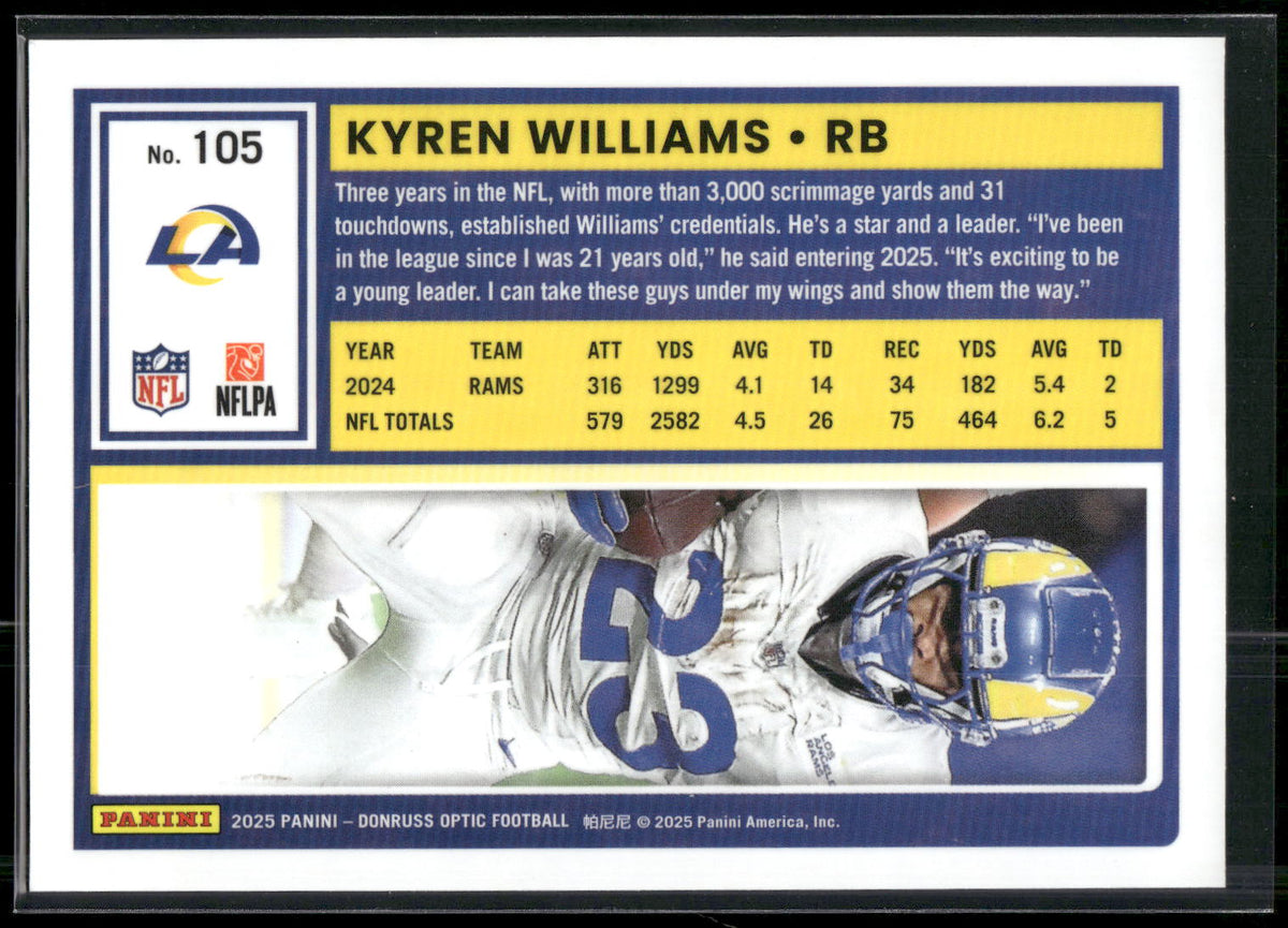 2025 Donruss Optic #105 Kyren Williams