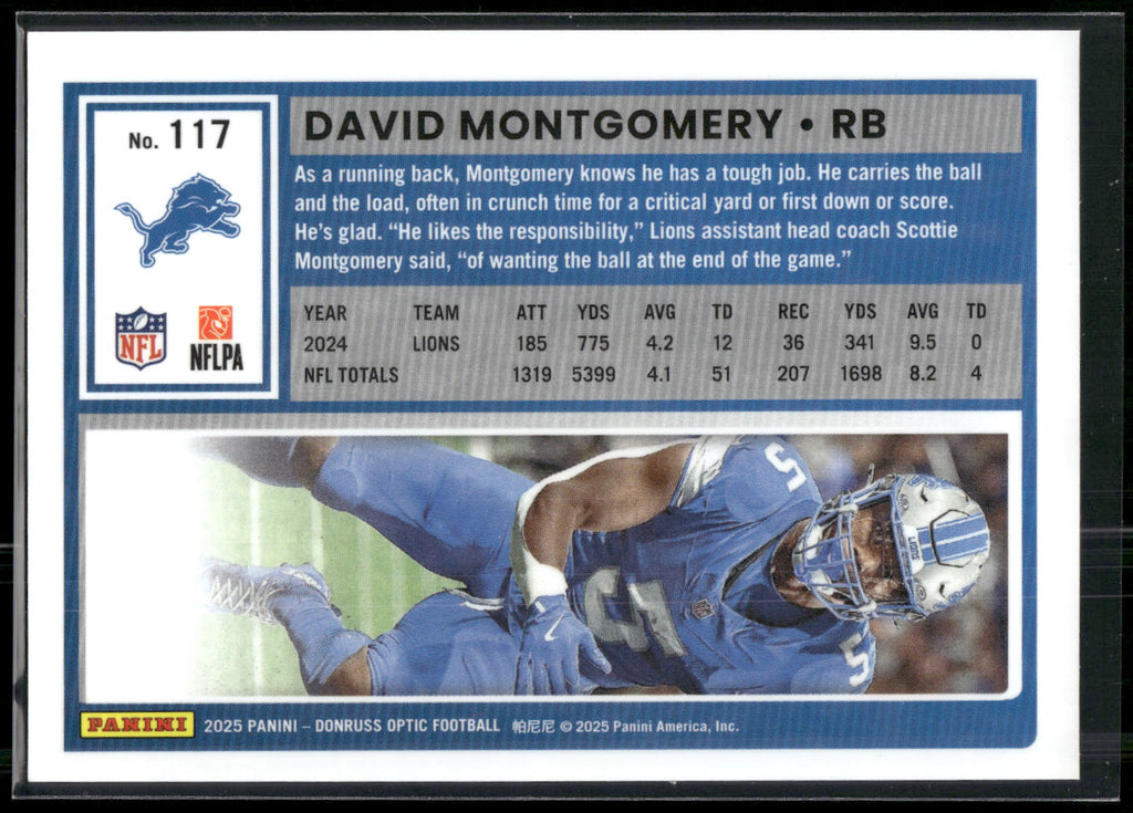 2025 Donruss Optic #117 David Montgomery