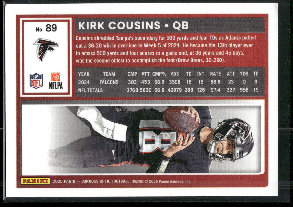 2025 Donruss Optic #89 Kirk Cousins
