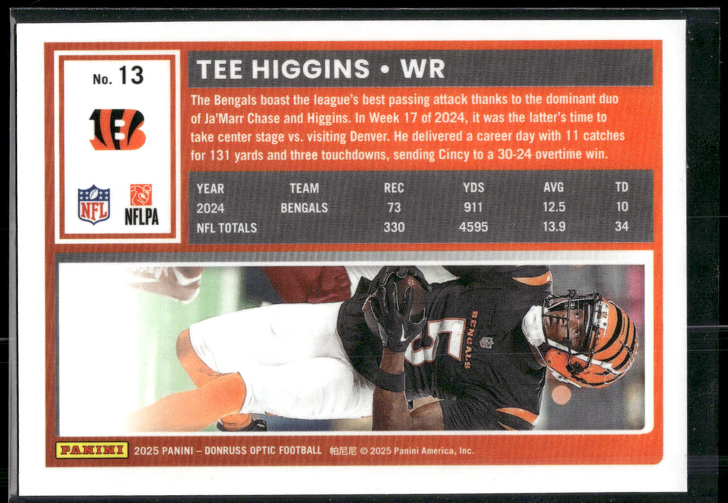 2025 Donruss Optic #13 Tee Higgins