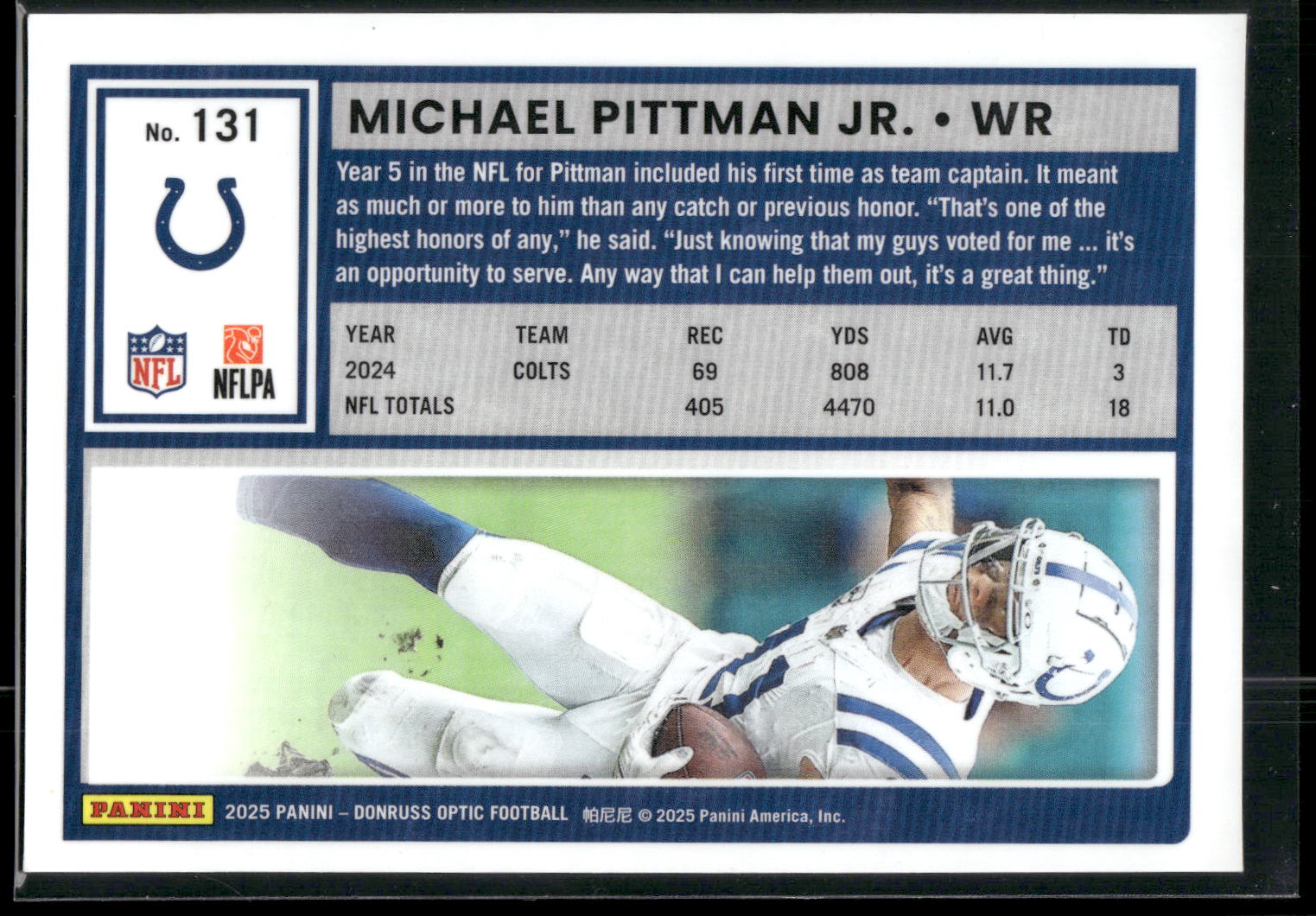 2025 Donruss Optic #131 Michael Pittman Jr.