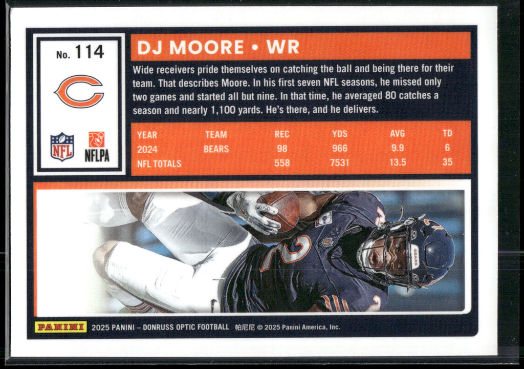 2025 Donruss Optic #114 DJ Moore