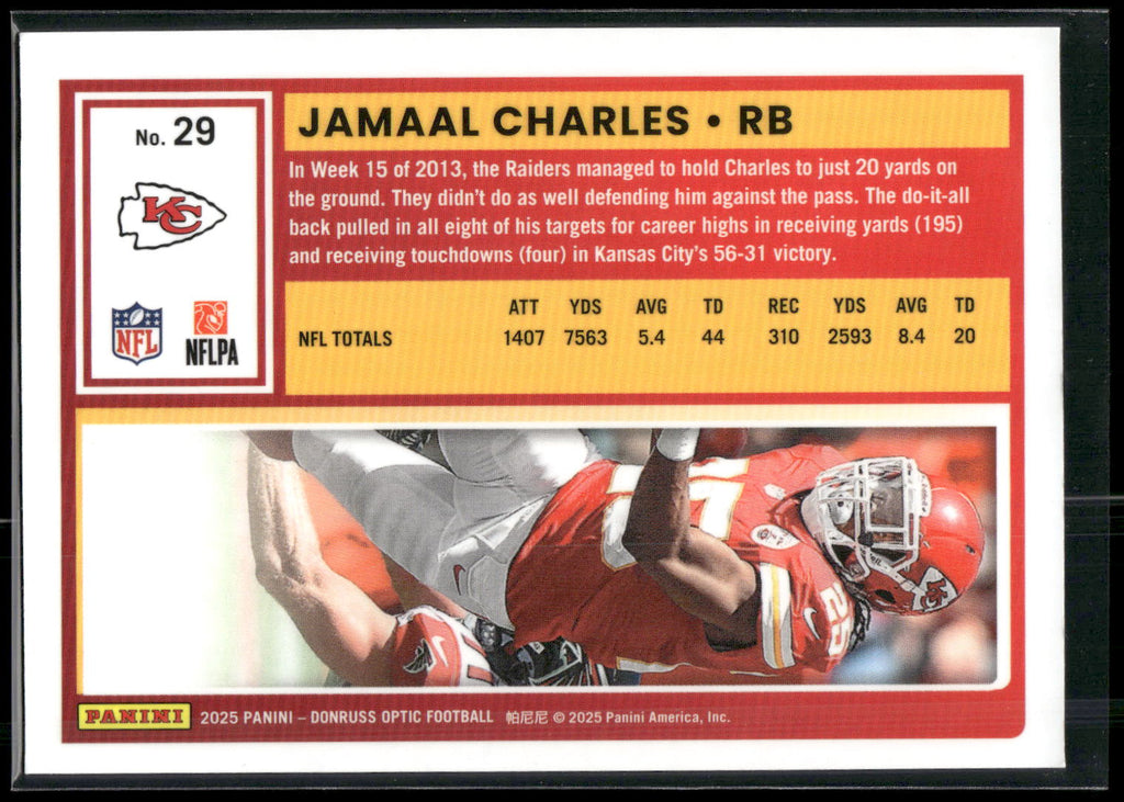 2025 Donruss Optic #29 Jamaal Charles