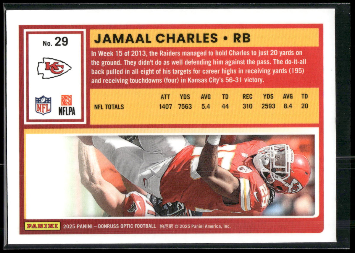 2025 Donruss Optic #29 Jamaal Charles