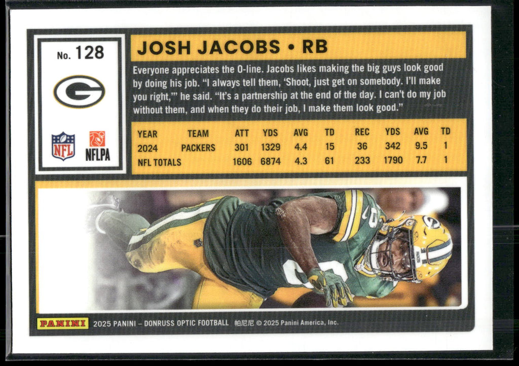 2025 Donruss Optic #128 Josh Jacobs