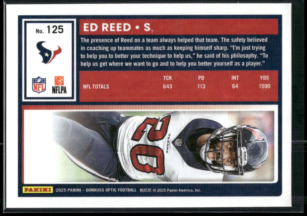 2025 Donruss Optic #125 Ed Reed