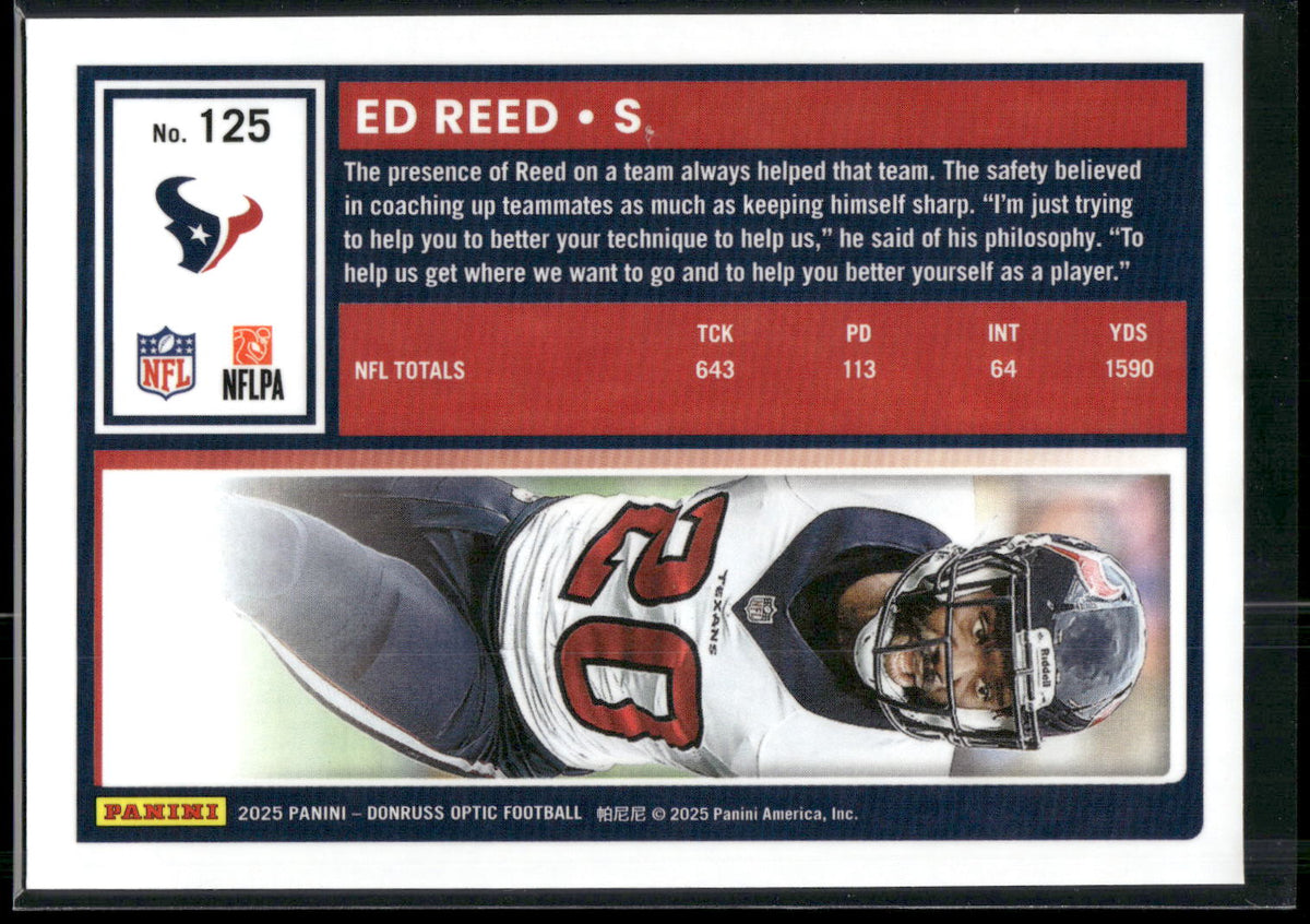 2025 Donruss Optic #125 Ed Reed