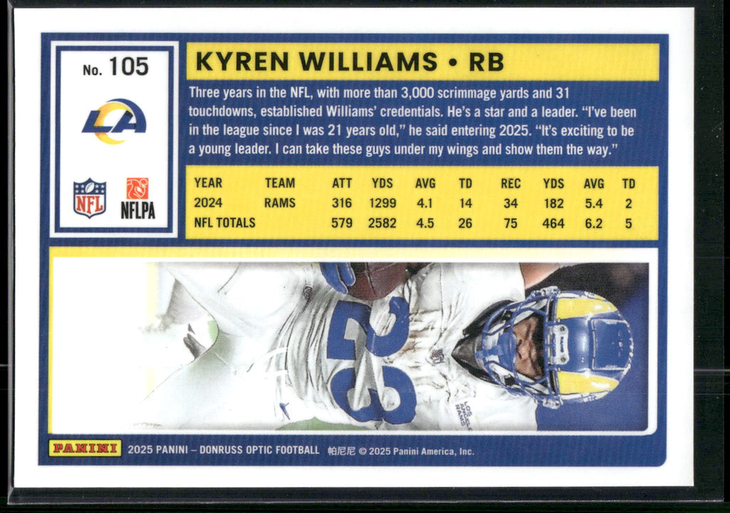 2025 Donruss Optic #105 Kyren Williams