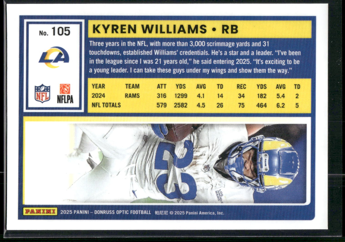 2025 Donruss Optic #105 Kyren Williams