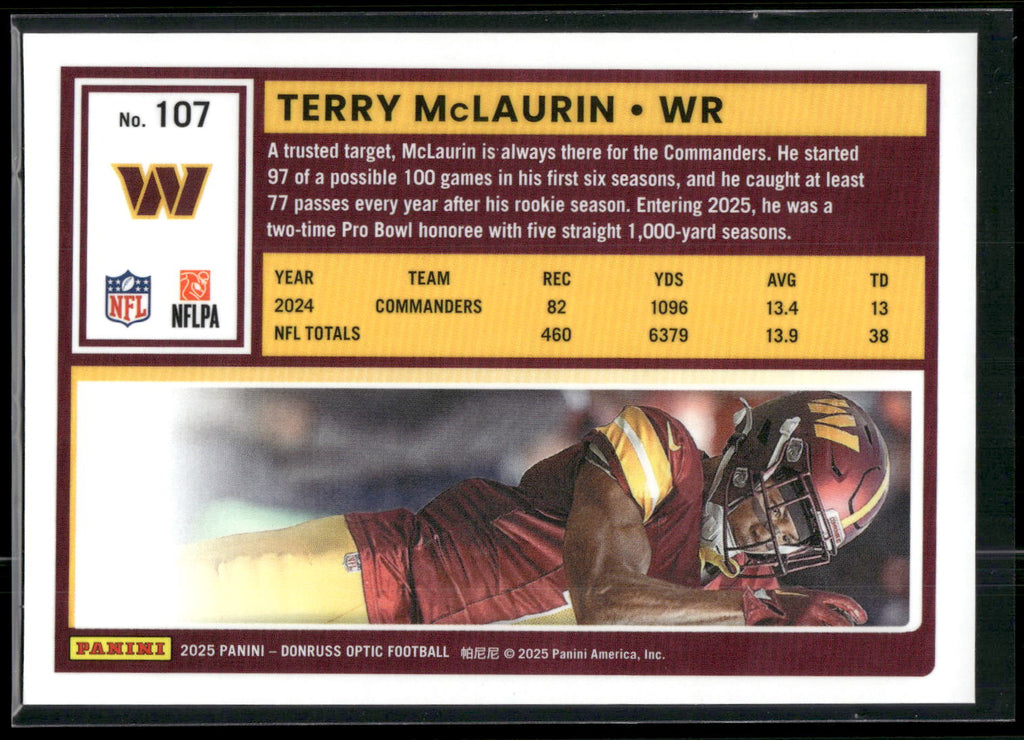 2025 Donruss Optic #107 Terry McLaurin