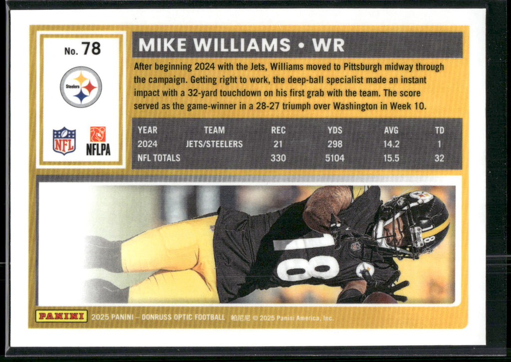 2025 Donruss Optic #78 Mike Williams
