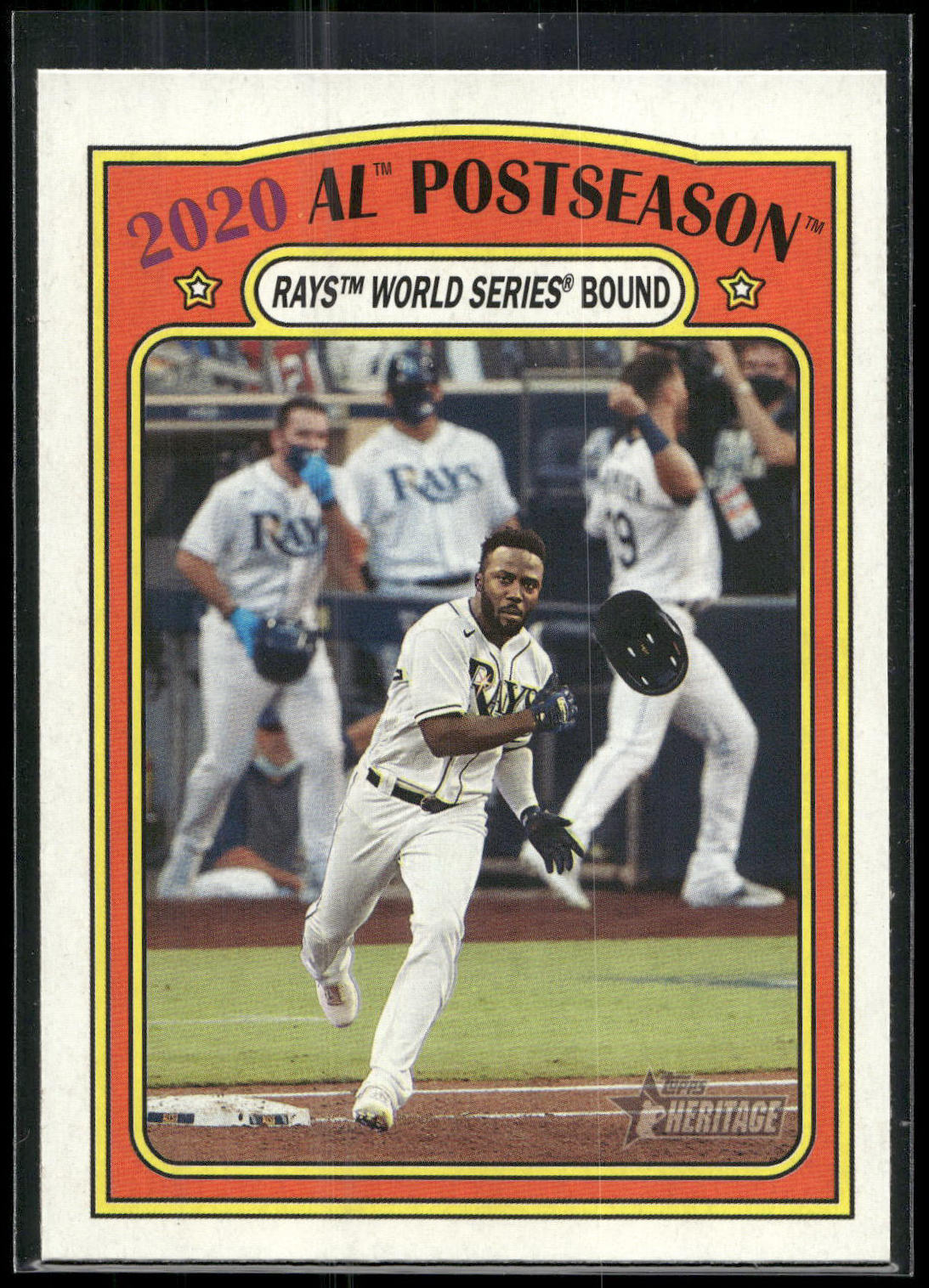 2021 Topps Heritage #24 2020 AL Postseason: Rays World Series Bound