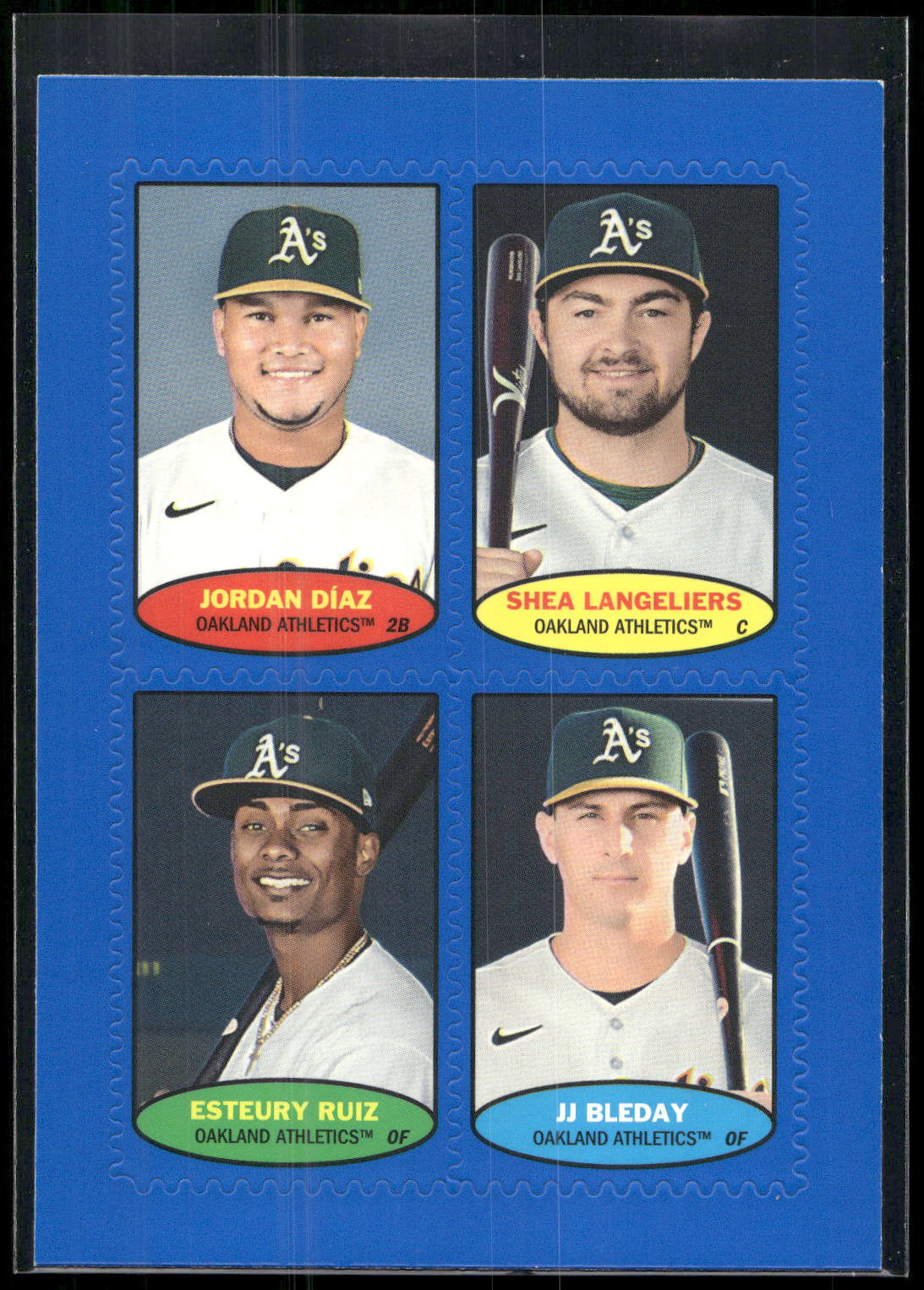 2023 Topps Heritage Jordan Diaz / Shea Langeliers / Esteury Ruiz / Topps Stamps