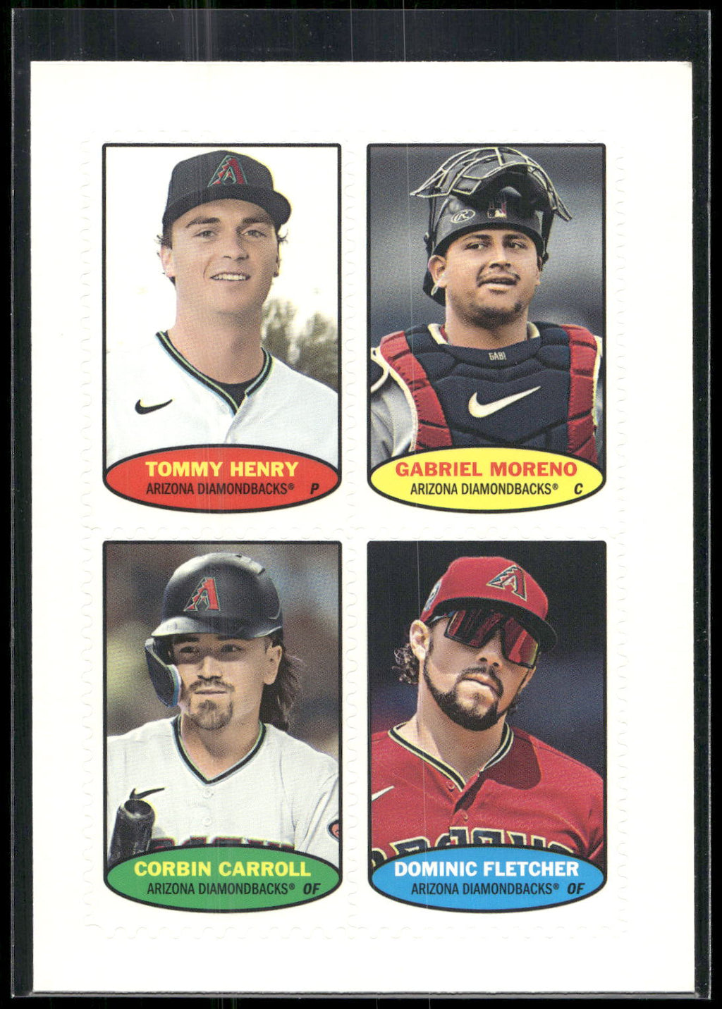 2023 Topps Tommy Henry Gabriel Moreno Corbin Carroll Dominic Fletcher Stamp