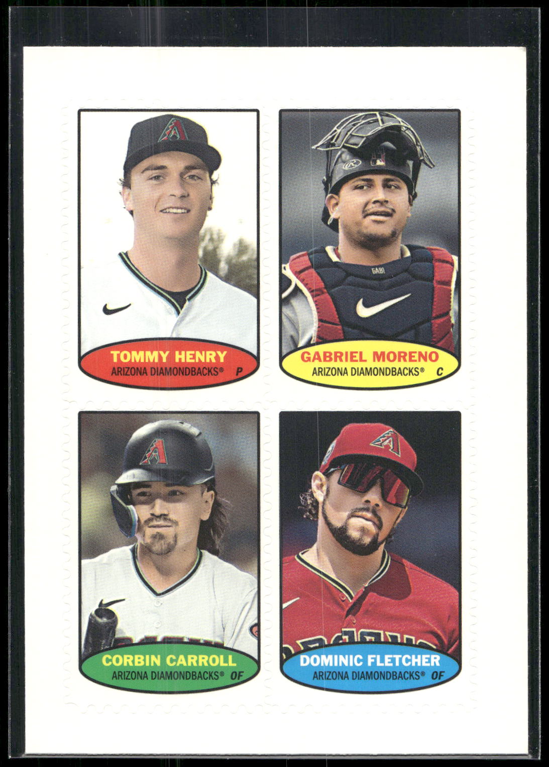 2023 Topps Tommy Henry Gabriel Moreno Corbin Carroll Dominic Fletcher Stamp
