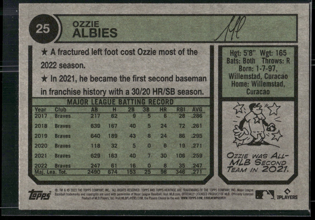 2023 Topps Heritage #25 Ozzie Albies