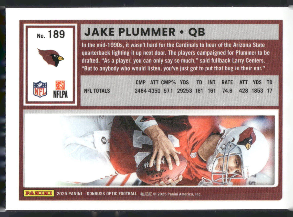 2025 Donruss Optic #189 Jake Plummer