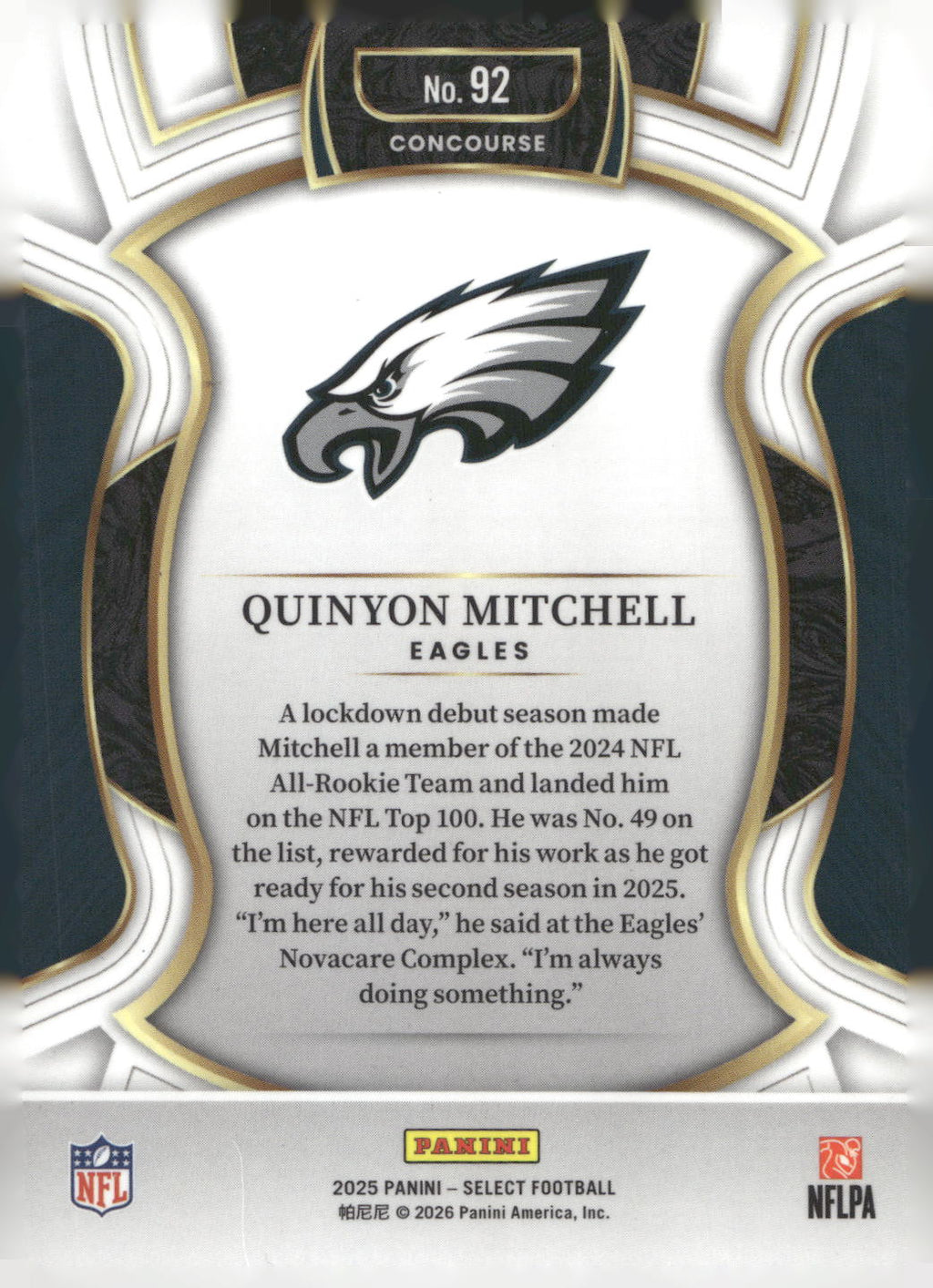 2024 Panini Select #55 Quinyon Mitchell
